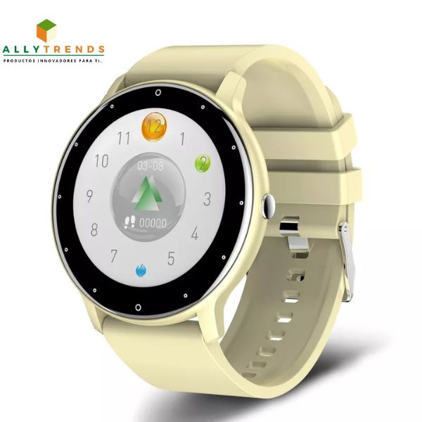 Reloj deportivo inteligente , posee pantalla completamente táctil, resistente al agua, bluetooth para Android e IOS.