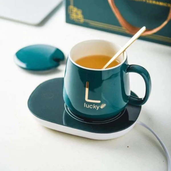 Taza de Cerámica Eléctrica con Base Calentadora Inteligente – 450 ml