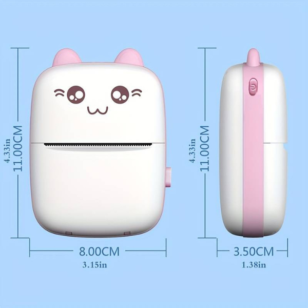 🖨️ Mini Impresora Térmica Portátil Bluetooth – Rosa
