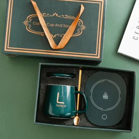 Taza de Cerámica Eléctrica con Base Calentadora Inteligente – 450 ml