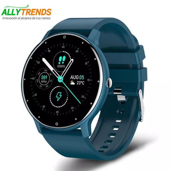 Reloj deportivo inteligente , posee pantalla completamente táctil, resistente al agua, bluetooth para Android e IOS.