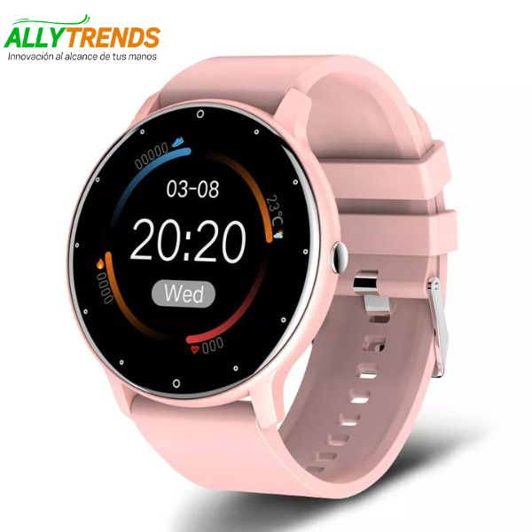 Reloj deportivo inteligente , posee pantalla completamente táctil, resistente al agua, bluetooth para Android e IOS.