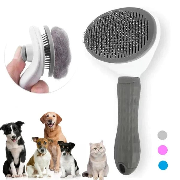 Di adiós al pelo suelto con el Peine Autolimpiante para Mascotas! 🐶🐱
