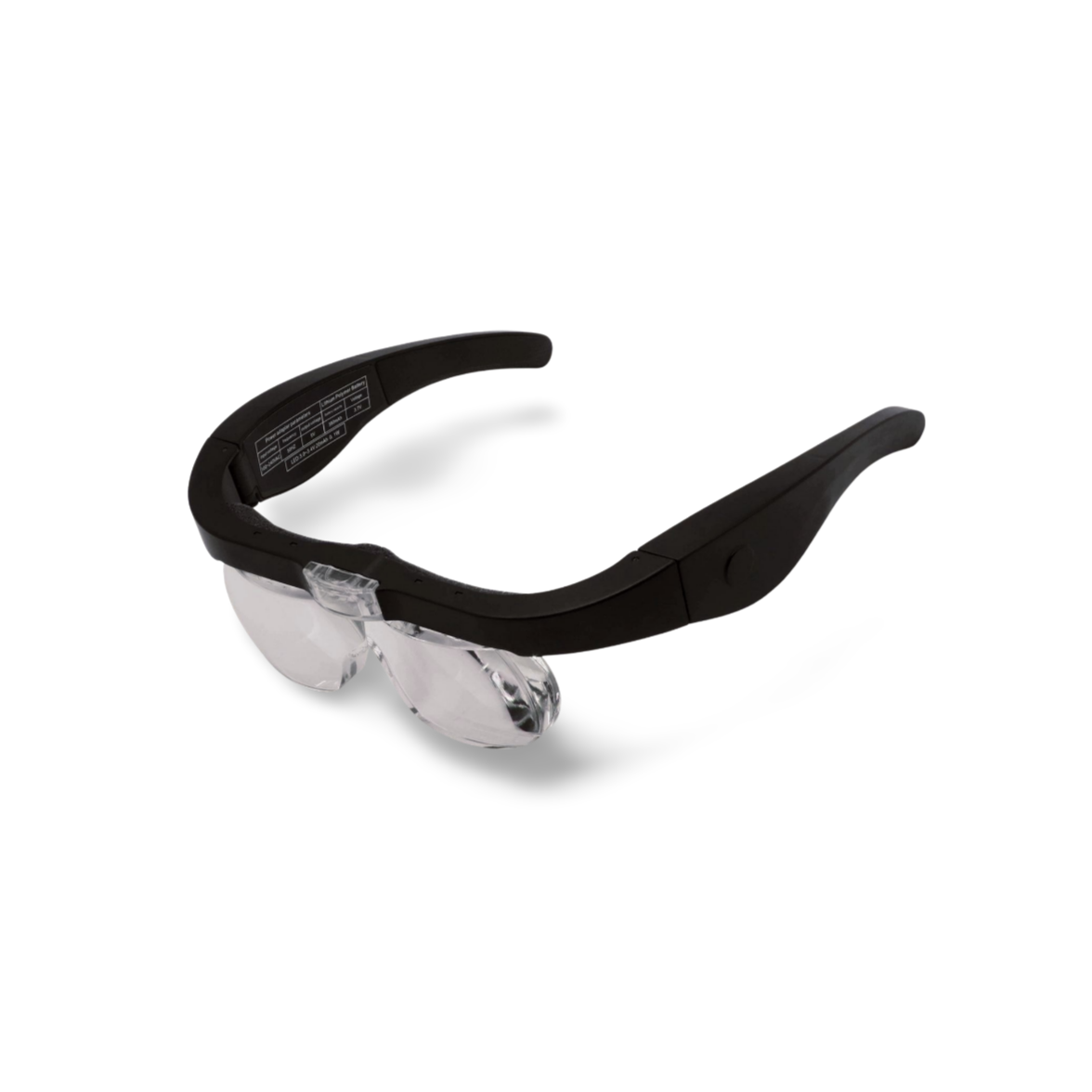 Lupa com 4 lentes de ampliação e conexão USB recarregável, com luz LED.