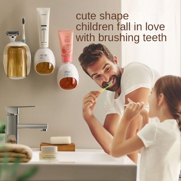 Soporte de pared para  vaso y cepillo de dientes