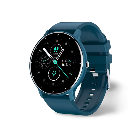Reloj deportivo inteligente , posee pantalla completamente táctil,  resistente al agua, bluetooth para Android e IOS.