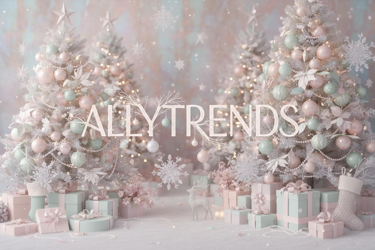 crear una imagen Navideña ALLYTRENDS en tonos pastel