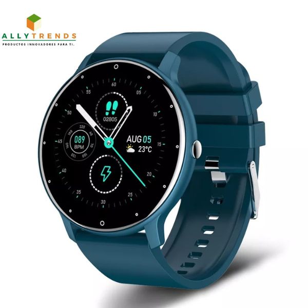 Reloj deportivo inteligente , posee pantalla completamente táctil,  resistente al agua, bluetooth para Android e IOS.