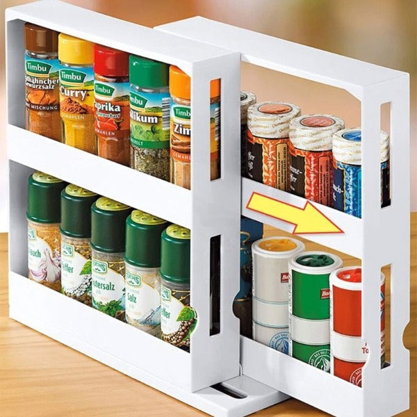 Estante organizador de especias de cocina de doble capa. "Kitchen Spice Organizer"