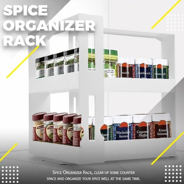 Estante organizador de especias de cocina de doble capa. "Kitchen Spice Organizer"