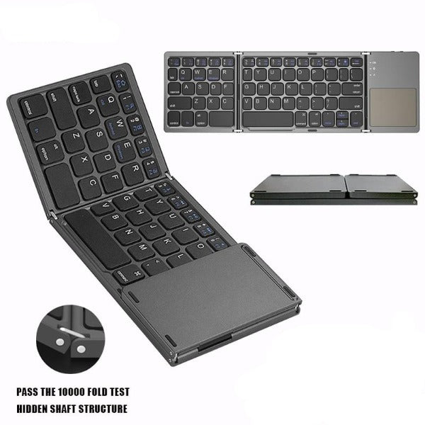 Mini teclado plegable bluetooth 3.0 inalámbrico para Windows, Smartphone/Tablet Android e iPhone/iPad IOS. - Comercial AllyTrends SpA